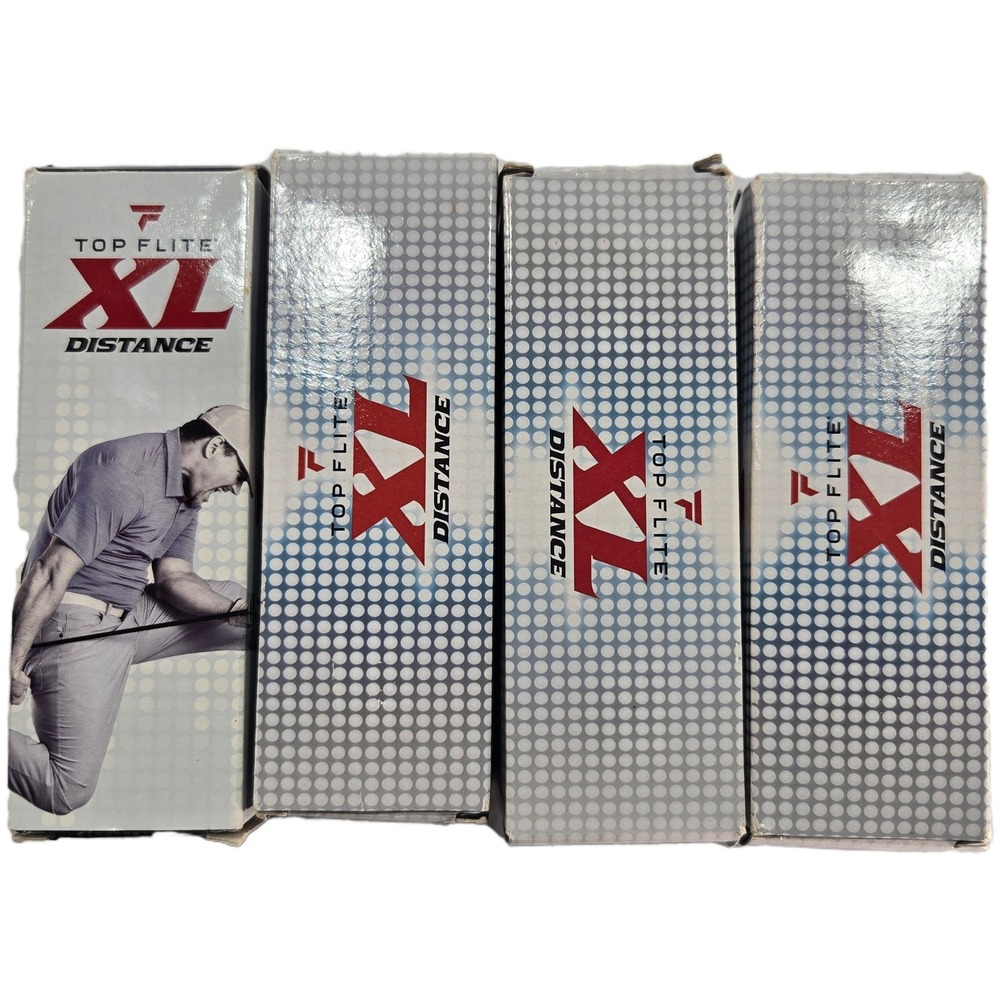 Top Flite XL Distance Golf Balls 12 Count 4 Sleeves Long Durable High Launch